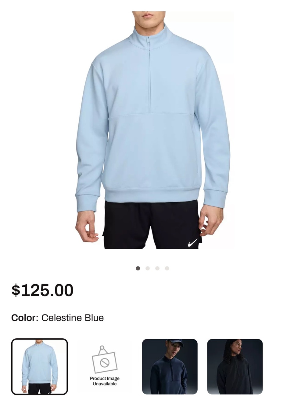 Nike Men’s Celestine Blue Half-Zip Pullover